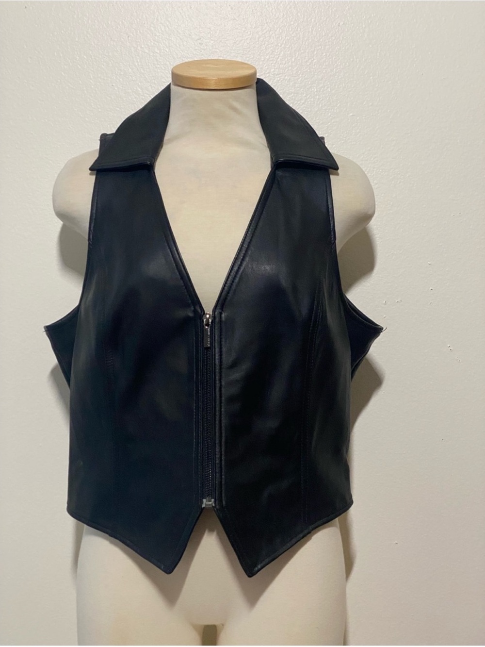 Wilsons Leather Black Leather Zip Vest